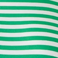 Women's Puff Sleeve Striped Midi Dress