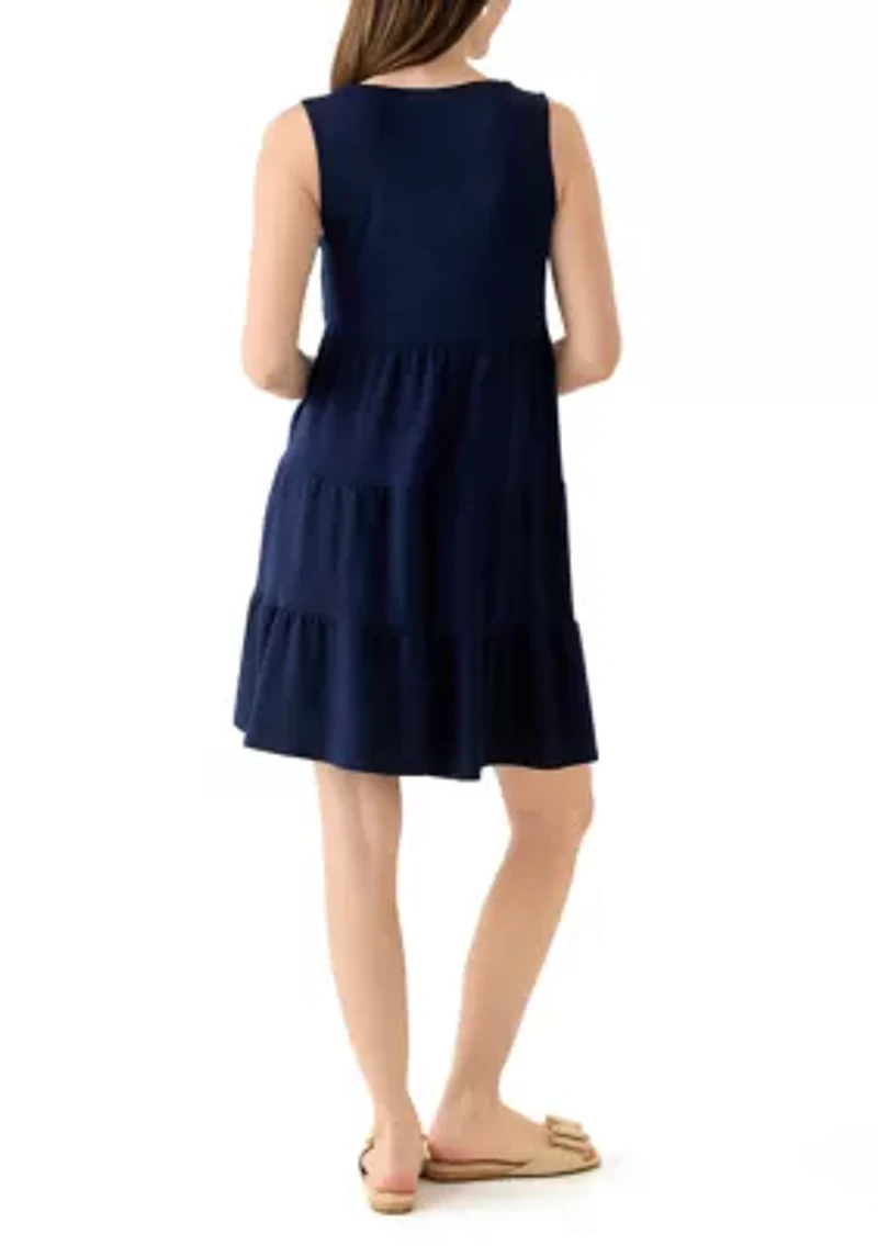 Women's Sleeveless Tier Peasant Dress