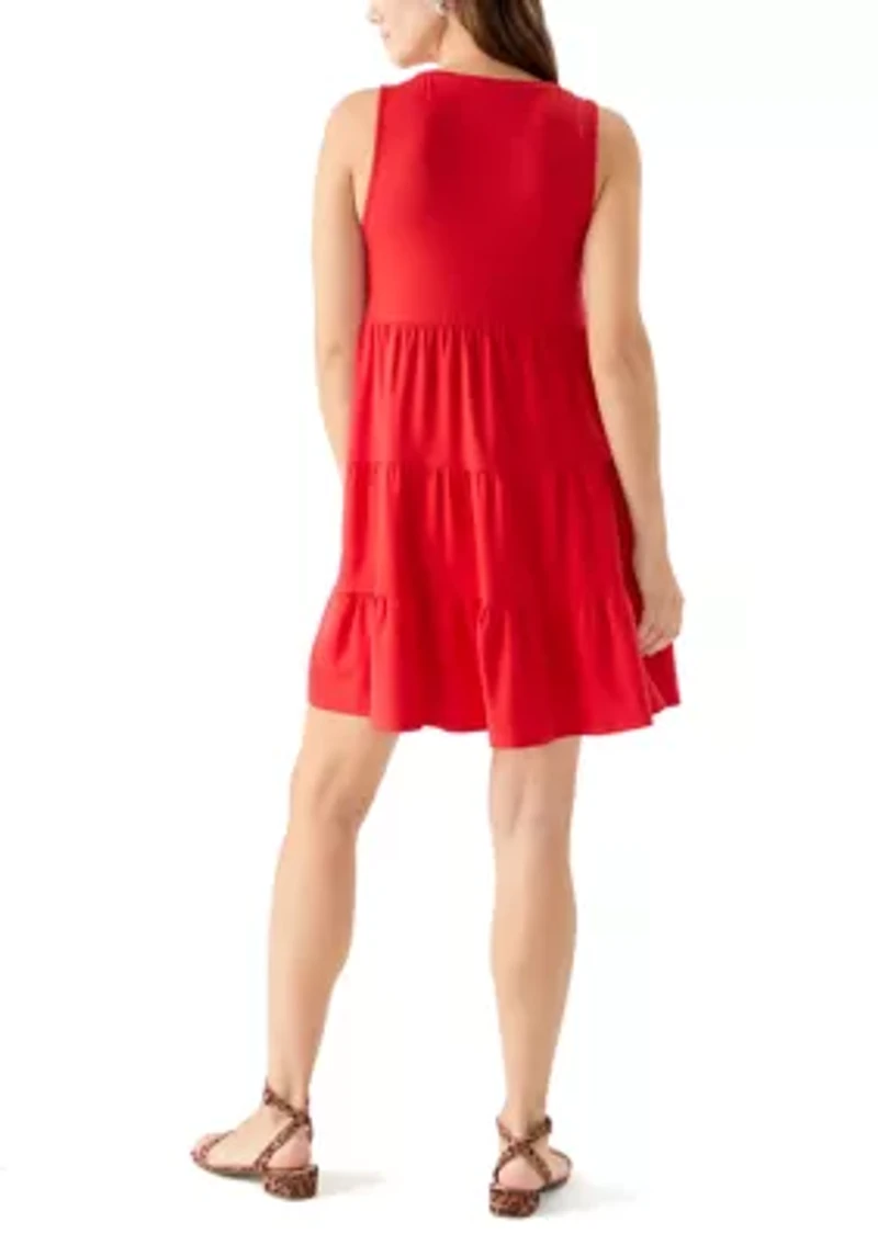 Women's Sleeveless Tier Peasant Dress