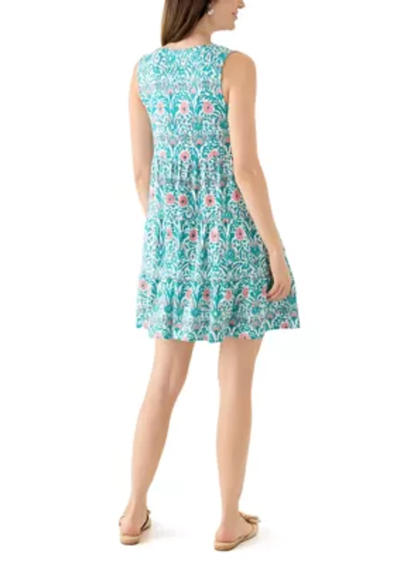 Women's Sleeveless Tier Peasant Dress