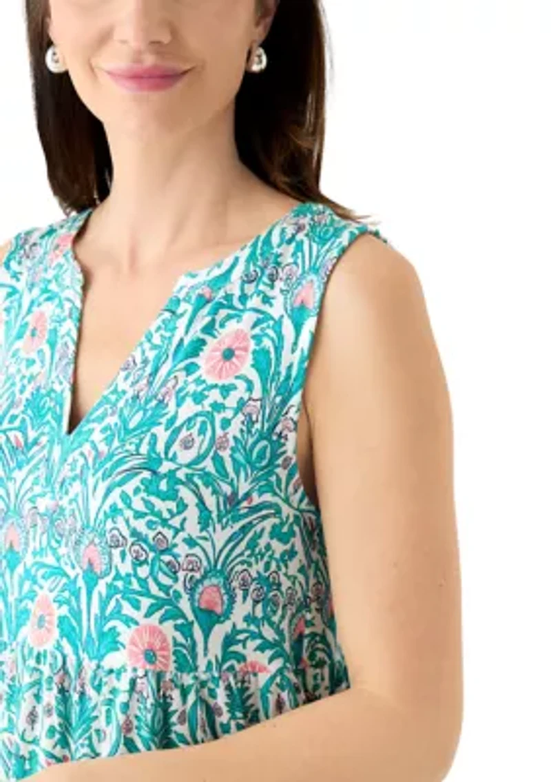 Women's Sleeveless Tier Peasant Dress
