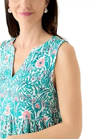 Women's Sleeveless Tier Peasant Dress