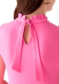 Women's Sleeveless Color Block Tiered Mini Dress