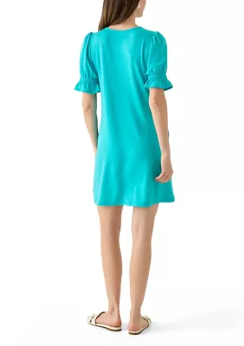 Women's Smock Puff Sleeve Dress