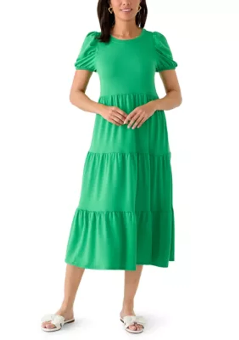 Women's Baby Terry Tiered Midi Dress