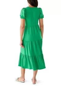 Women's Baby Terry Tiered Midi Dress