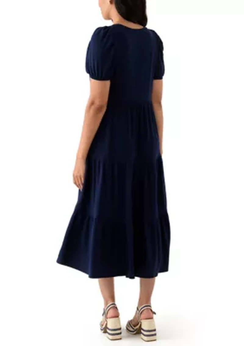 Women's Baby Terry Tiered Midi Dress