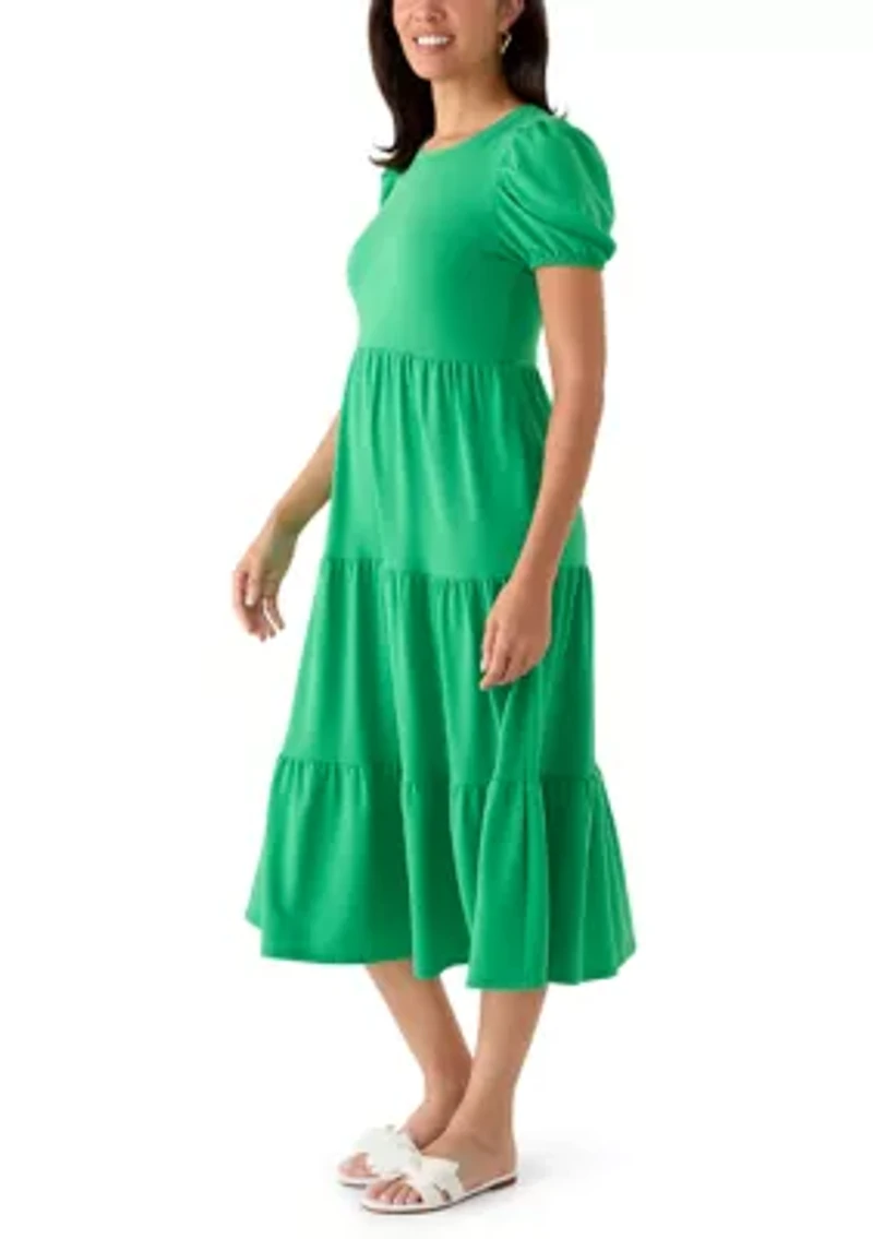Women's Baby Terry Tiered Midi Dress