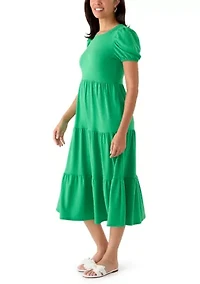 Women's Baby Terry Tiered Midi Dress