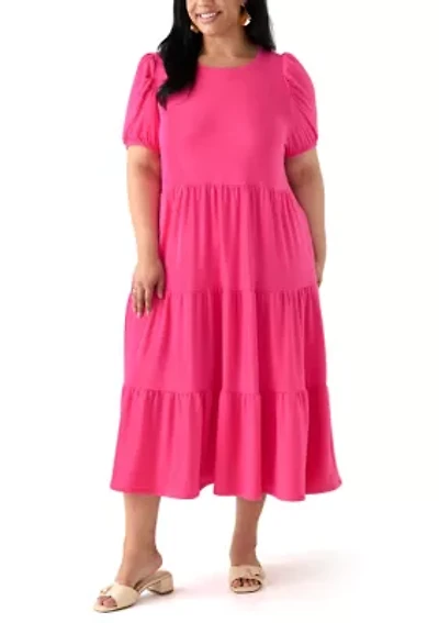 Plus Baby Terry Midi Dress