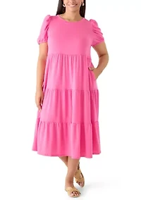 Plus Baby Terry Midi Dress