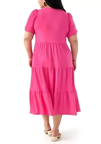 Plus Baby Terry Midi Dress