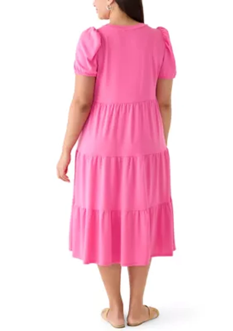 Plus Baby Terry Midi Dress