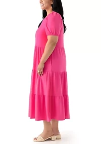 Plus Baby Terry Midi Dress
