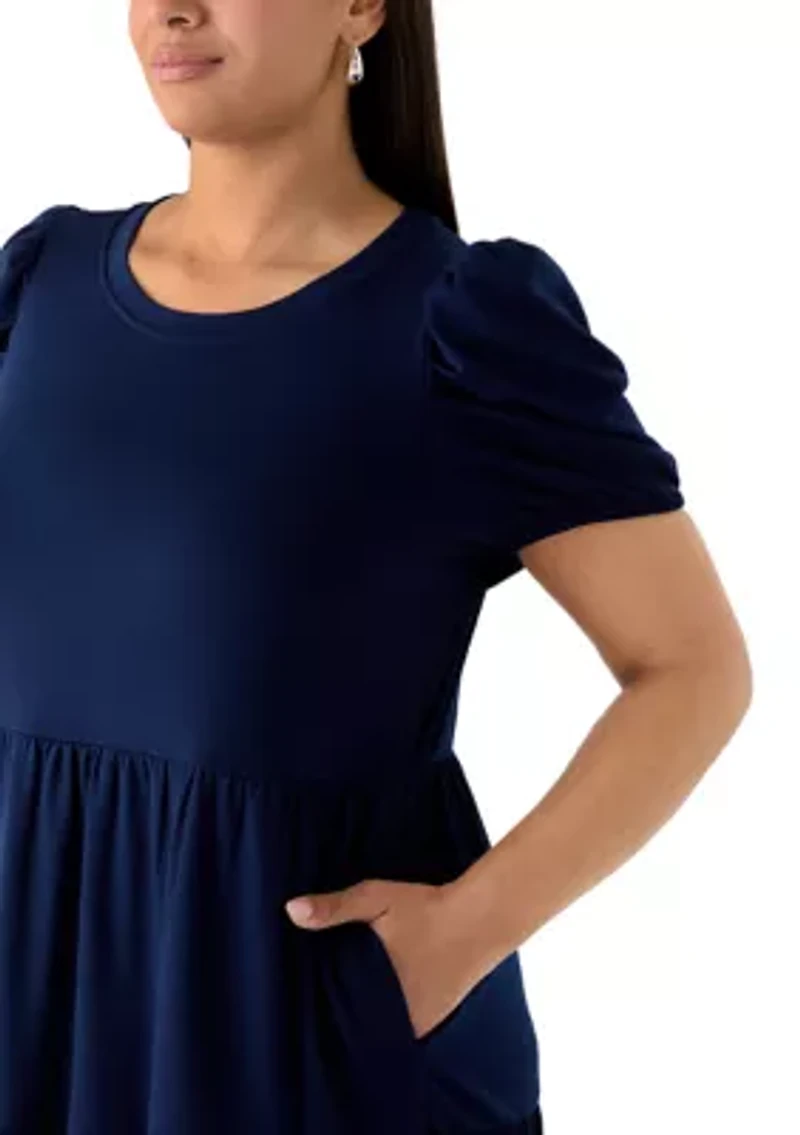 Plus Baby Terry Midi Dress