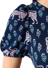 Women's Baby Terry Printed Midi Dress