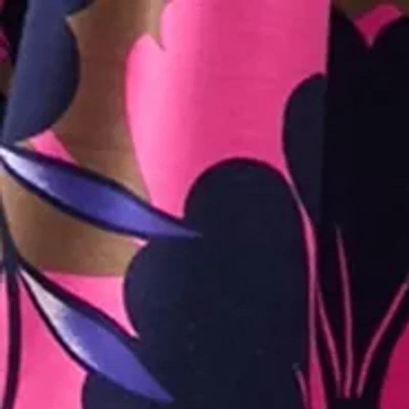 Petite Baby Terry Midi Print Dress