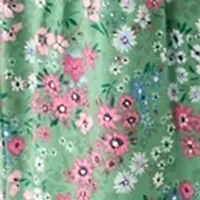 Petite Baby Terry Midi Print Dress