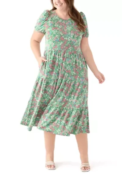 Plus Baby Terry Printed Dress