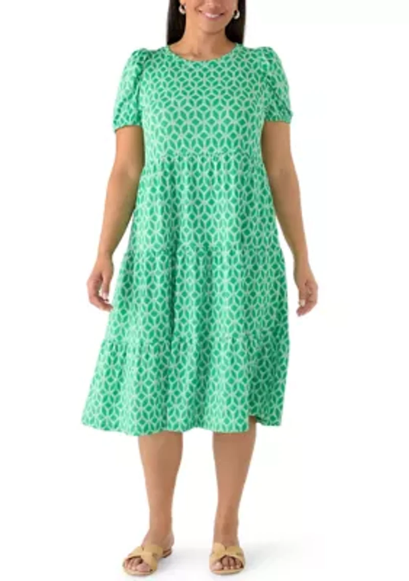 Plus Baby Terry Printed Dress