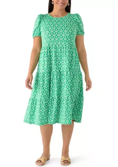 Plus Baby Terry Printed Dress