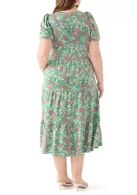 Plus Baby Terry Printed Dress