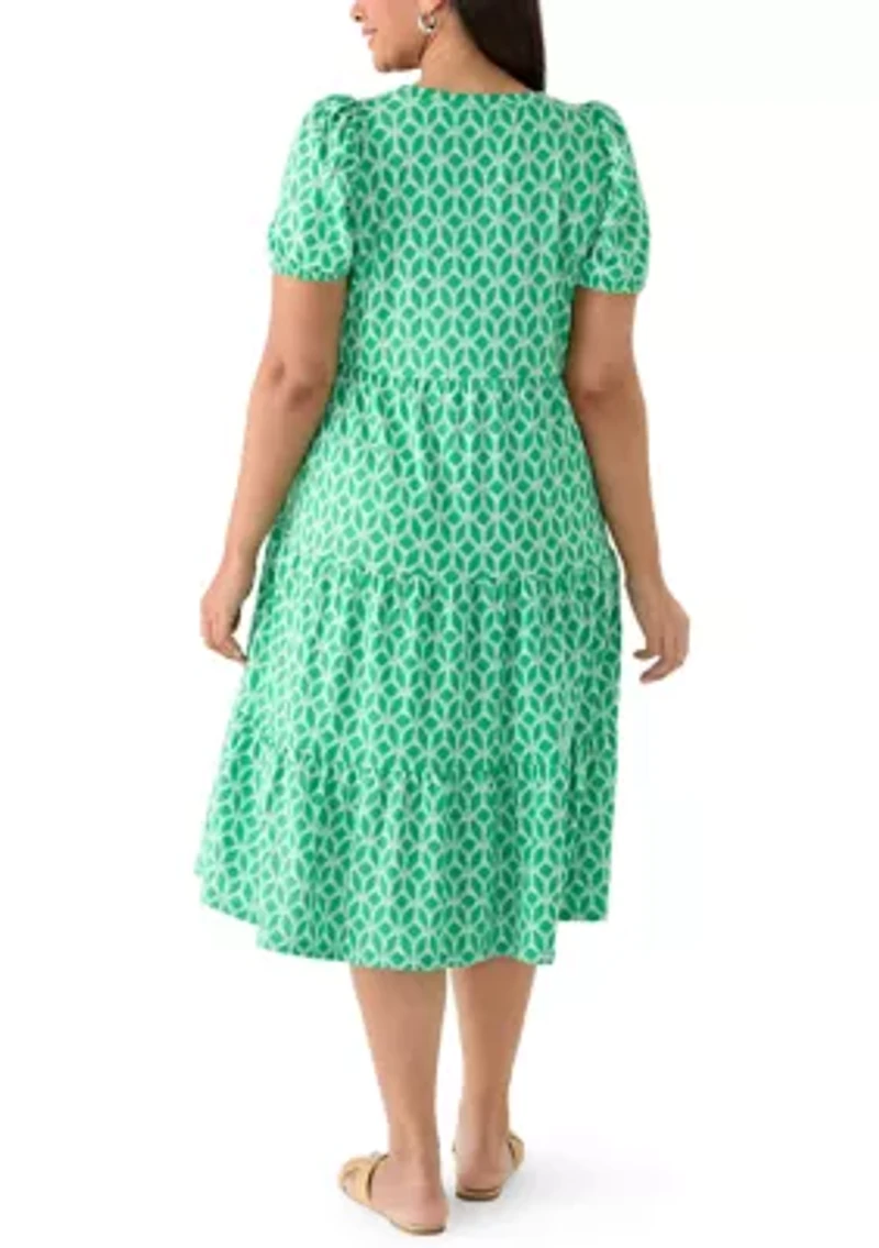 Plus Baby Terry Printed Dress