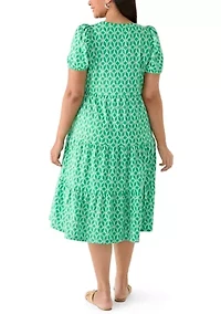 Plus Baby Terry Printed Dress