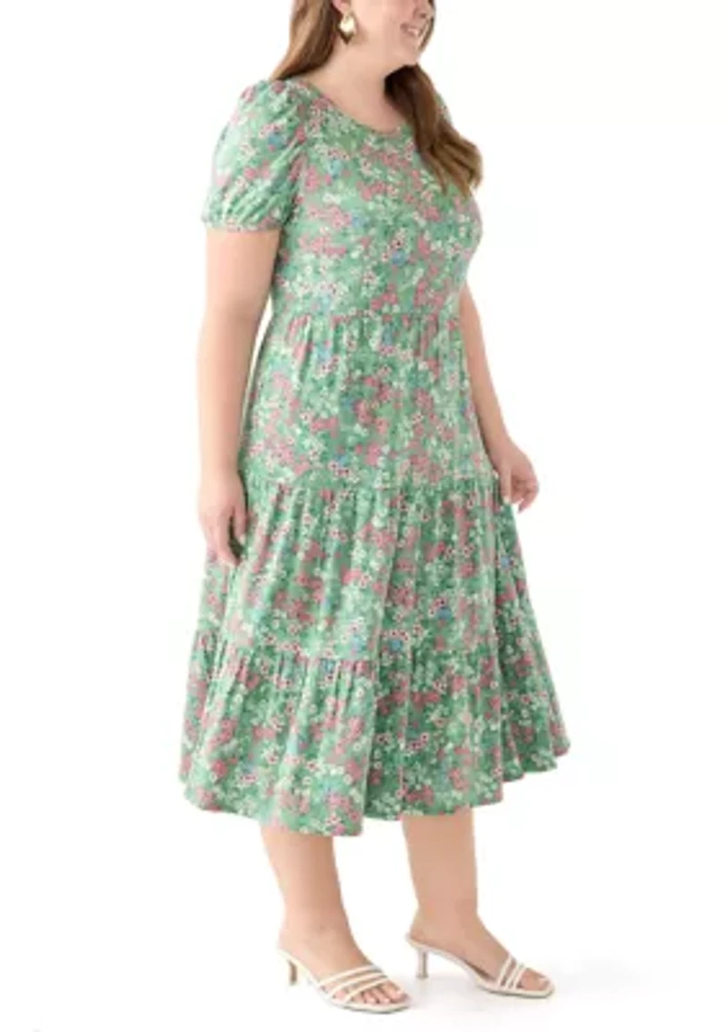 Plus Baby Terry Printed Dress