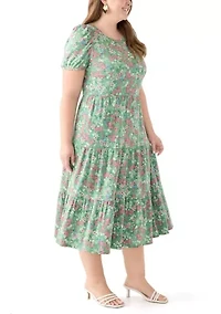 Plus Baby Terry Printed Dress