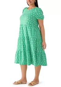 Plus Baby Terry Printed Dress