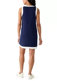 Women's Sleeveless Tipped Piqué Dress