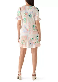 Women's Smocked Sleeve Baby Terry Dress