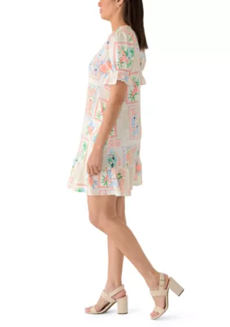 Women's Smocked Sleeve Baby Terry Dress