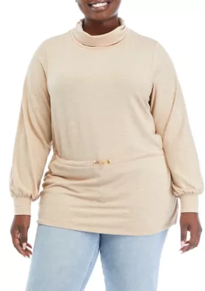 Plus Funnel Neck Sweatshirt