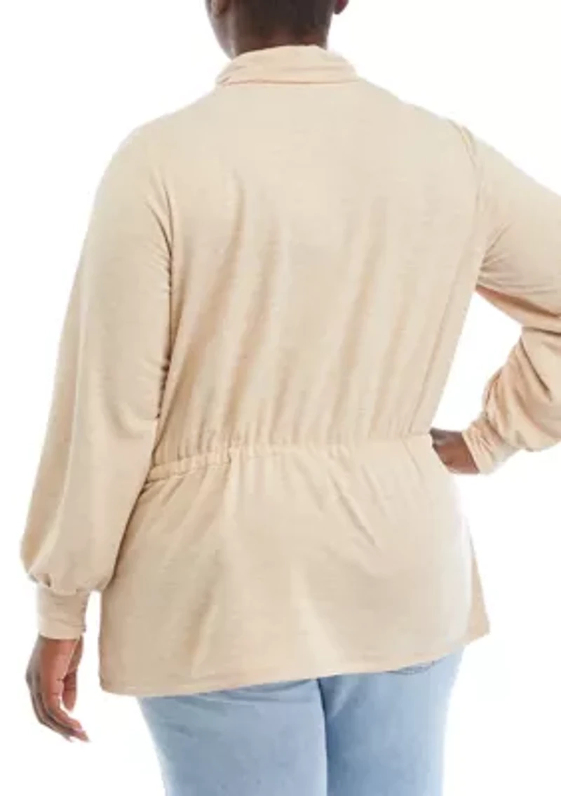 Plus Funnel Neck Sweatshirt