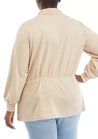 Plus Funnel Neck Sweatshirt