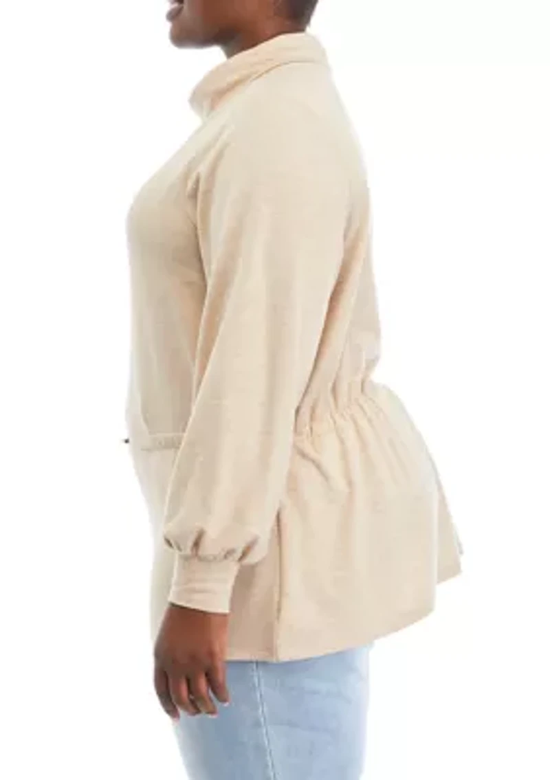 Plus Funnel Neck Sweatshirt