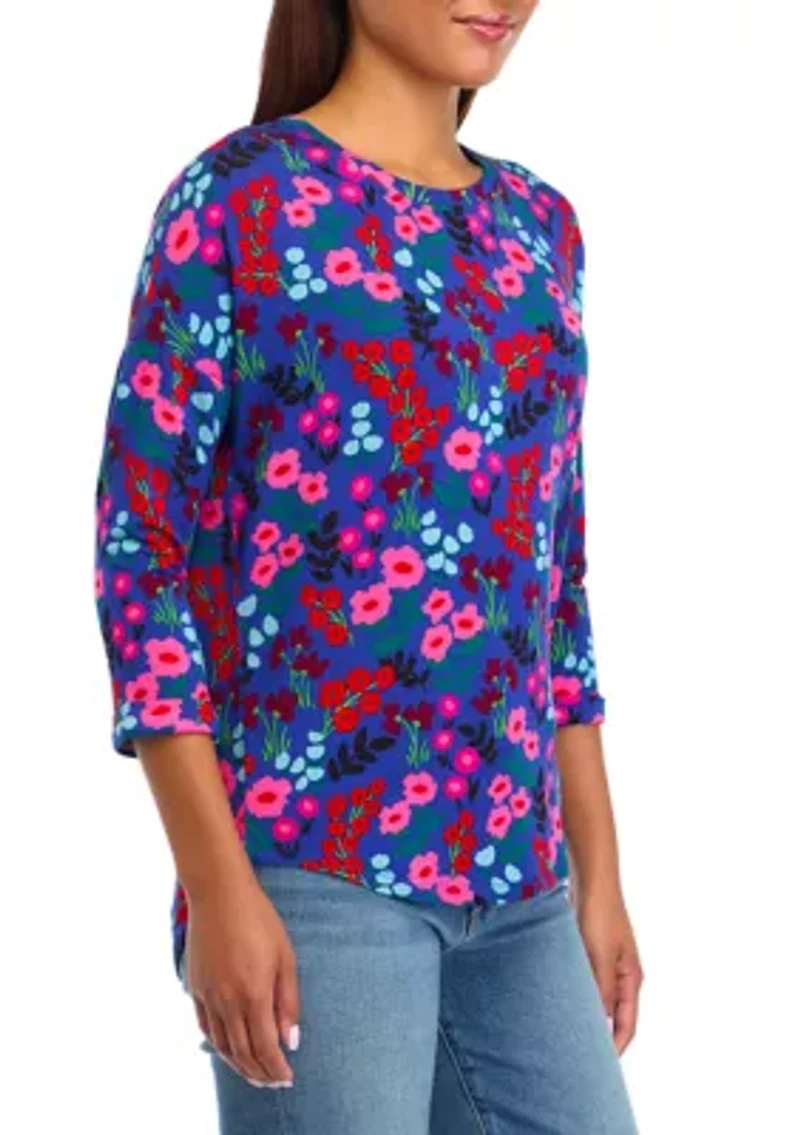 Women's 3/4 Sleeve Printed Top