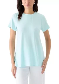 Women's Short Sleeve Pleat Back T-Shirt