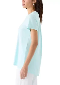 Women's Short Sleeve Pleat Back T-Shirt