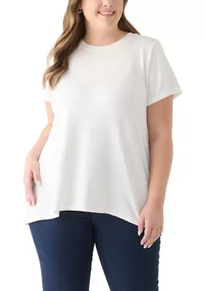 Plus Pleated Back T-Shirt