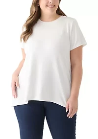 Plus Pleated Back T-Shirt