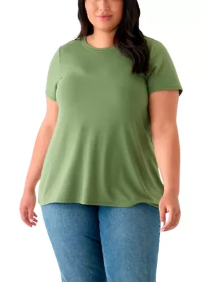 Plus Pleated Back T-Shirt