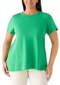 Plus Pleated Back T-Shirt