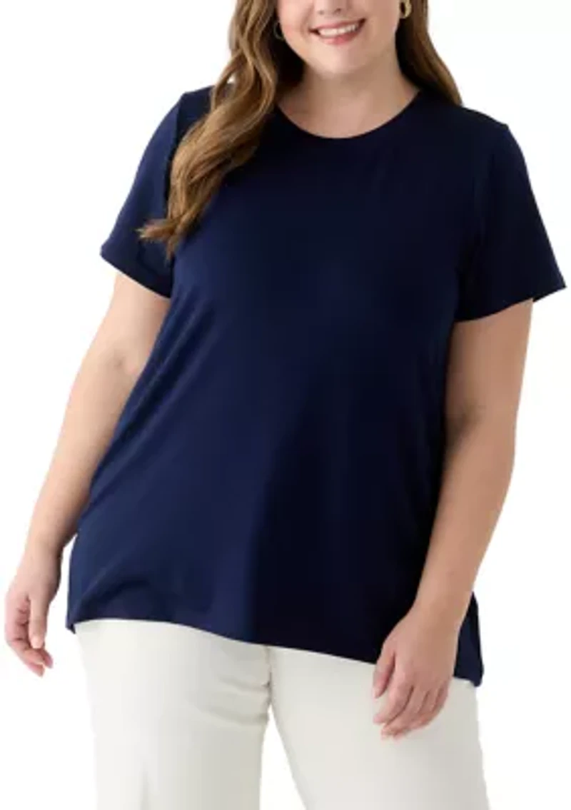 Plus Pleated Back T-Shirt