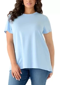 Plus Pleated Back T-Shirt