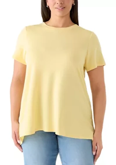 Plus Pleated Back T-Shirt