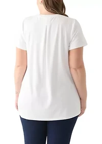 Plus Pleated Back T-Shirt