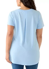 Plus Pleated Back T-Shirt